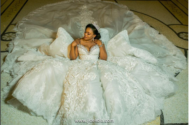 Black Wedding Moment Of The Day: You Have to See This Bride's Big, Gorgeous Ball Gown
